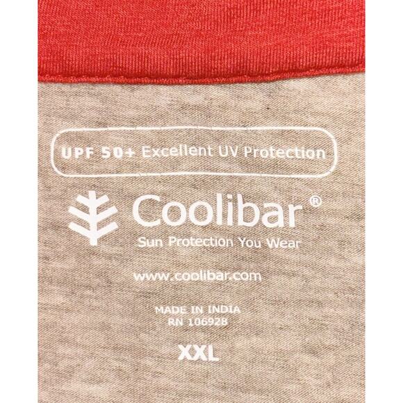 Coolibar Men's Shirt 1/4 Quarter Zip XXL UPF 50+ Sun Protection 2XL Pullover EUC - Picture 9 of 9